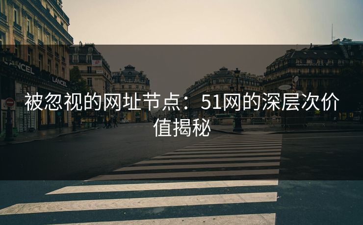 被忽视的网址节点：51网的深层次价值揭秘